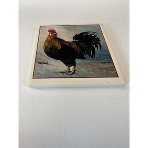 ABSORBASTONE LOT (4) Stone with Rooster Cork Backed Coasters